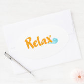 Relax Oval Sticker (Envelop)
