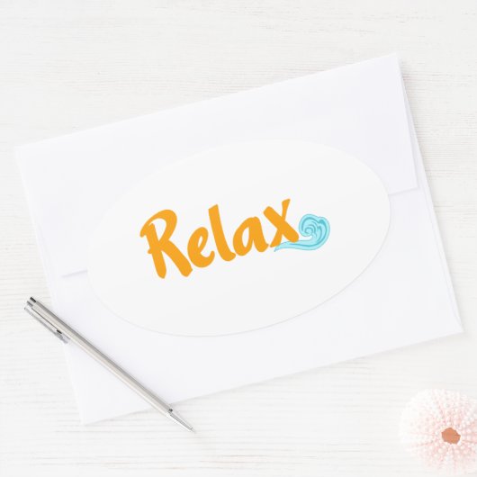 Relax Oval Sticker (Envelop)