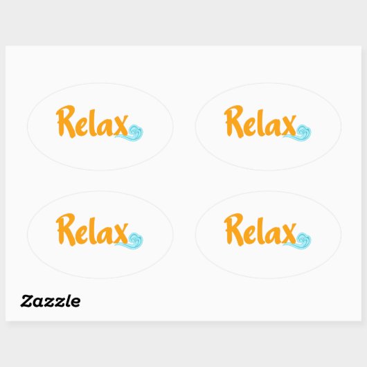 Relax Oval Sticker (Vel)