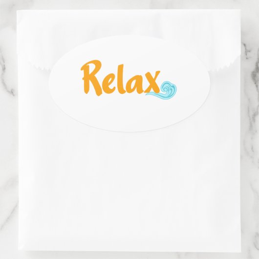 Relax Oval Sticker (Tas)
