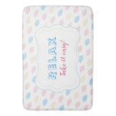 Relax Pastel Color Clouds Pink Blue Yellow Modern Badmat (Voorkant Verticaal)