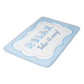 Relax Pastel Kleur Blauw Modern Minimalistisch Badmat (Gekanteld)