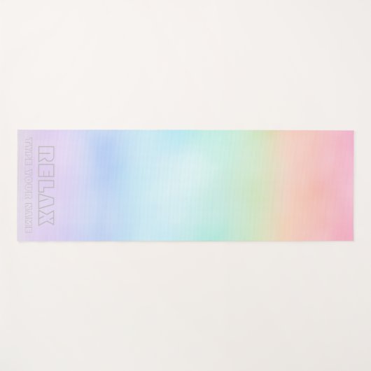 RELAX PASTEL RAINBOW YOGA MAT (Voorkant (horizontaal))