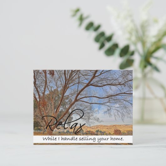 RELAX Real Estate briefkaart (Staand voorkant)