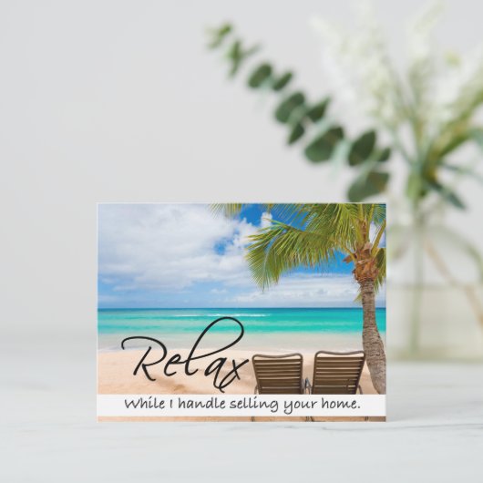 RELAX Real Estate briefkaart (Staand voorkant)