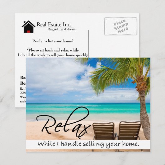 RELAX Real Estate briefkaart (Voorkant / Achterkant)