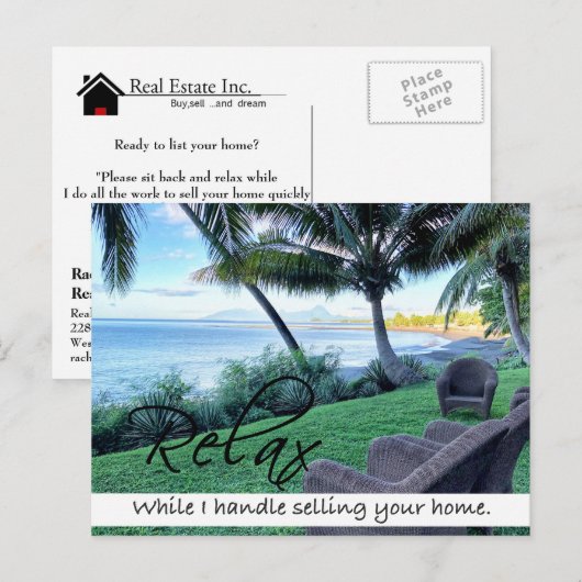 RELAX Real Estate briefkaart (Voorkant / Achterkant)