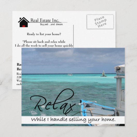 RELAX Real Estate briefkaart (Voorkant / Achterkant)