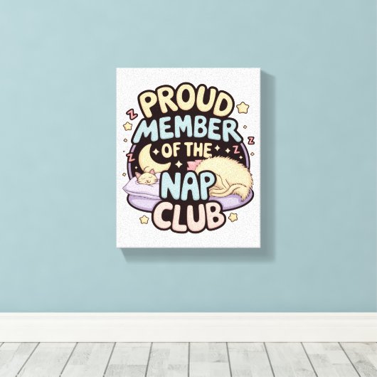 Relax & Recharge - Nap Lovers' Perfect Canvas Afdruk (Insitu (Houten vloer))