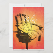 Relax Red Oranje Adirondack-stoel Zomerbus Kaart (Achterkant)