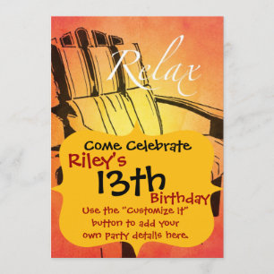 Relax Red Oranje Adirondack-stoel Zomerbus Kaart