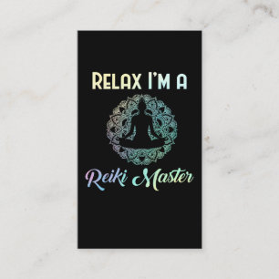 Relax Reiki Master Therapist Chakra Therapie Visitekaartje