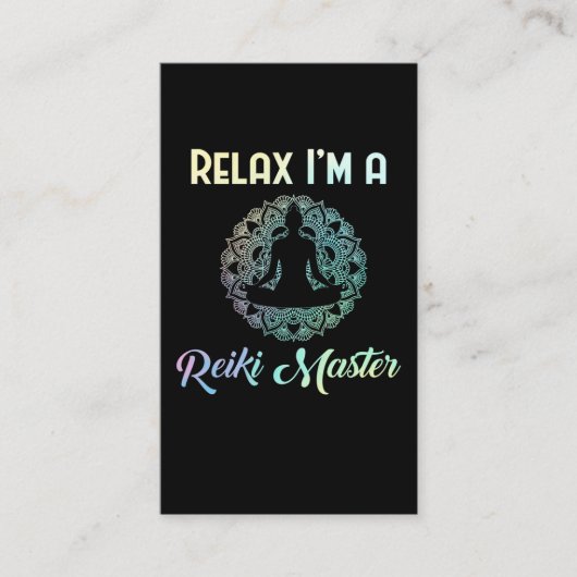 Relax Reiki Master Therapist Chakra Therapie Visitekaartje (Voorkant)