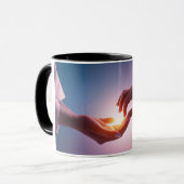 Relax & Rejuvenate: "Handen van Healing" Mok (Voorkant links)