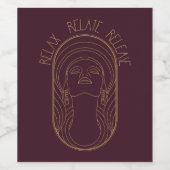 Relax Relate Release Maroon Wijn Etiket (Enkel label)