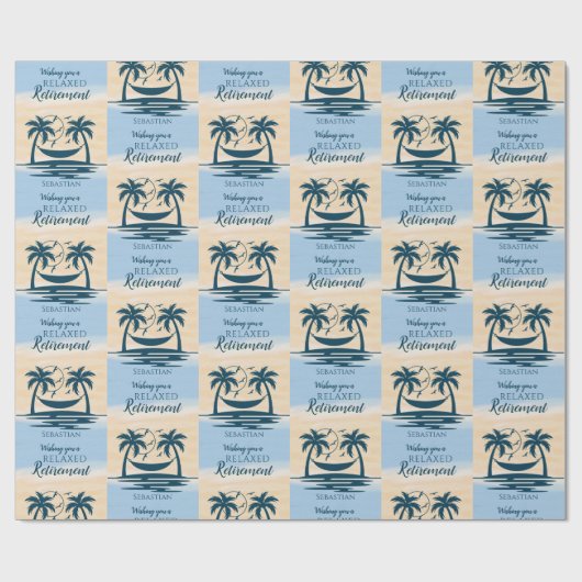 Relax retirement Beach Hammock Cadeaupapier (Vlak)