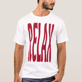 Relax Rode Retro Golflijn Typografie Esthetische K T-shirt