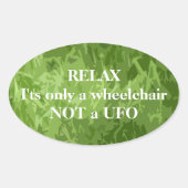 Relax, rolstoel ovale sticker (Voorkant)