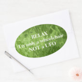Relax, rolstoel ovale sticker (Envelop)