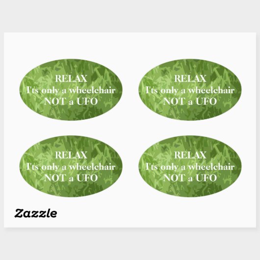Relax, rolstoel ovale sticker (Vel)