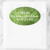 Relax, rolstoel ovale sticker (Tas)