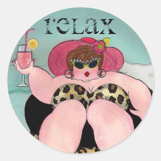 RELAX RONDE STICKER (Voorkant)