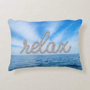 Relax Rope Tekst op Water Accent Kussen