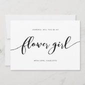 Relax Schrift Wilt Je Mijn Bloemenmeisje Zijn Kaart (Voorkant)