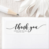 Relax Script Dank u Wedding Favor Label (Insitu)