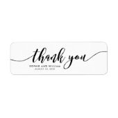 Relax Script Dank u Wedding Favor Label (Voorkant)