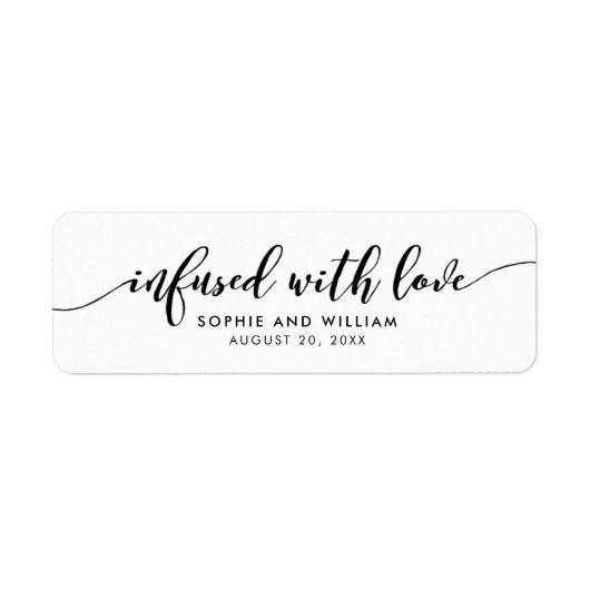 Relax Script Infused with Love Wedding Favor Label (Voorkant)