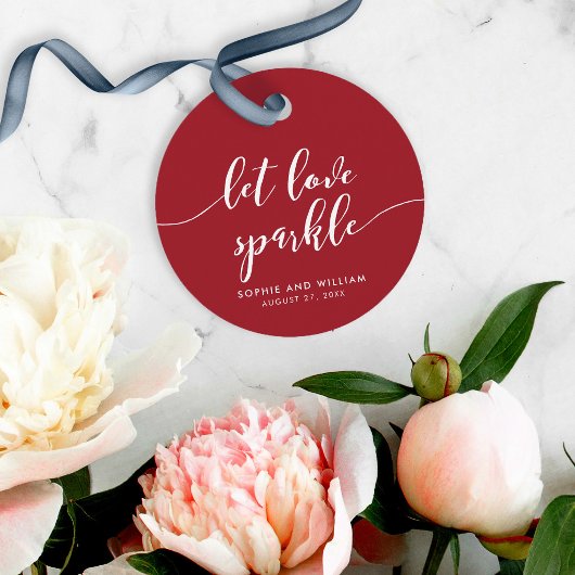 Relax Script Laat Liefde Glinsteren Aangepaste Kle Bedankjes Labels