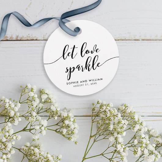 Relax Script Laat Liefde Glinsteren Huwelijk Bedankjes Labels