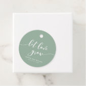 Relax Script Laat Liefde Groeien Bewerkbare Kleur Bedankjes Labels (In situ)