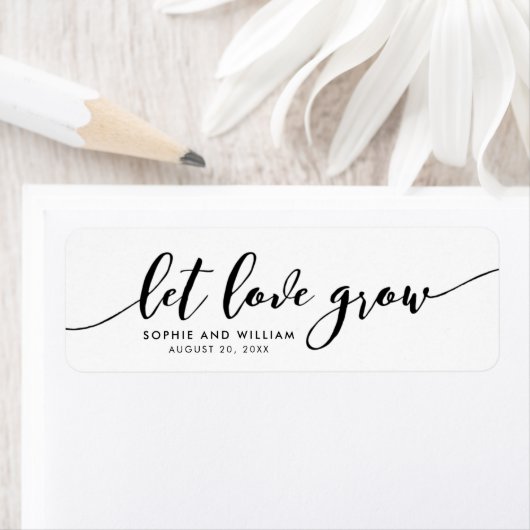 Relax Script Laat liefde groeien Bruiloft Favor La Etiket (Insitu)