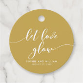 Relax Script Laat Liefde Stralen Bewerkbare Kleur Bedankjes Labels (Voorkant)