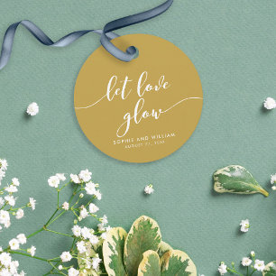 Relax Script Laat Liefde Stralen Bewerkbare Kleur  Bedankjes Labels