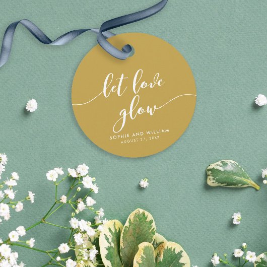 Relax Script Laat Liefde Stralen Bewerkbare Kleur Bedankjes Labels