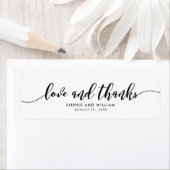 Relax Script Liefde en Bedankt Wedding Favor Label (Insitu)
