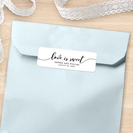 Relax Script Love is Sweet Huwelijksgunst Label