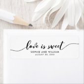 Relax Script Love is Sweet Wedding Favor Label (Insitu)