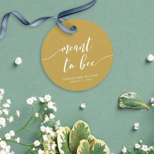 Relax Script Meant to Bee Bewerkbare Kleur Huwelij Bedankjes Labels