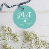 Relax Script Mint om bewerkbare Kleur Bruiloft Bedankjes Labels