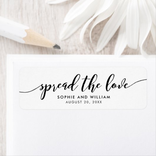 Relax Script Spread the Love Wedding Favor Label (Insitu)
