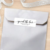 Relax Script Spread the Love Wedding Favor Label