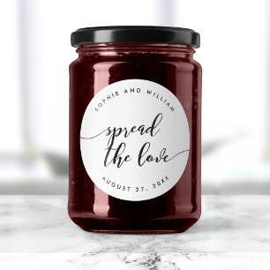 Relax Script Spread the Love Wedding Favor Ronde Sticker