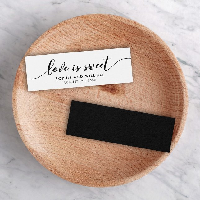 Relax Script Wedding Love is Sweet Mini Visitekaartjes (Creator heeft geüpload)
