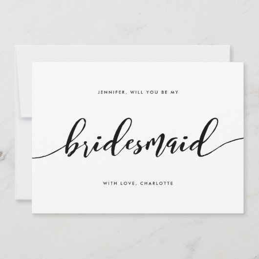 Relax Script Wil je mijn bruidsmeisje zijn? Kaart (Voorkant)