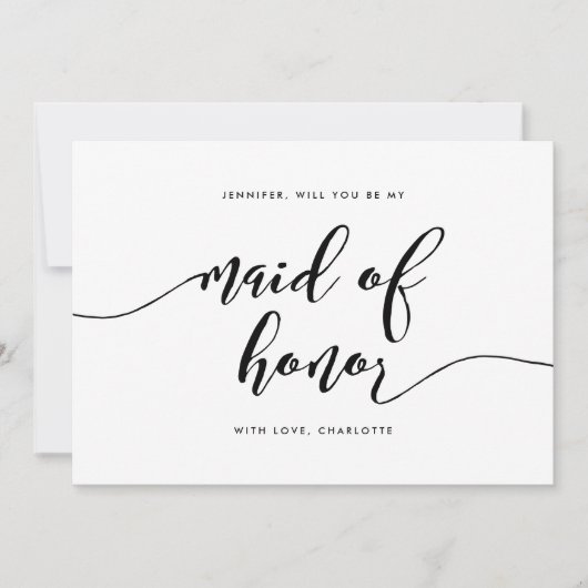 Relax Script Wil je mijn Maid of Honor zijn? Kaart (Voorkant)