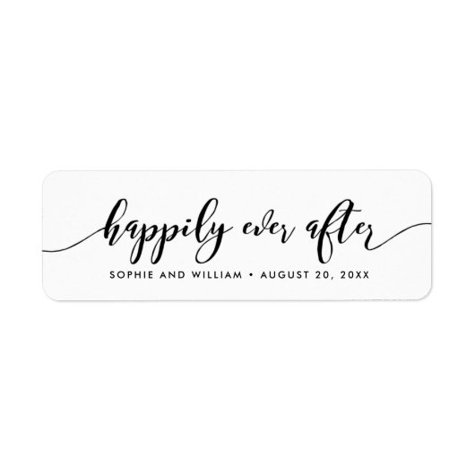 Relax Scripts Happily Ever After Wedding Favor Etiket (Voorkant)